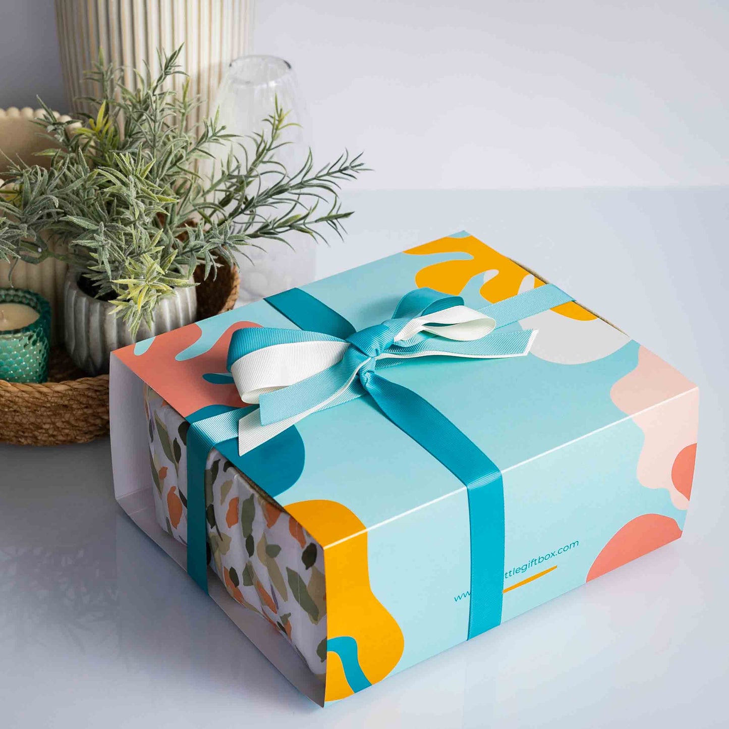 Wildflower White - Large Fabric Box