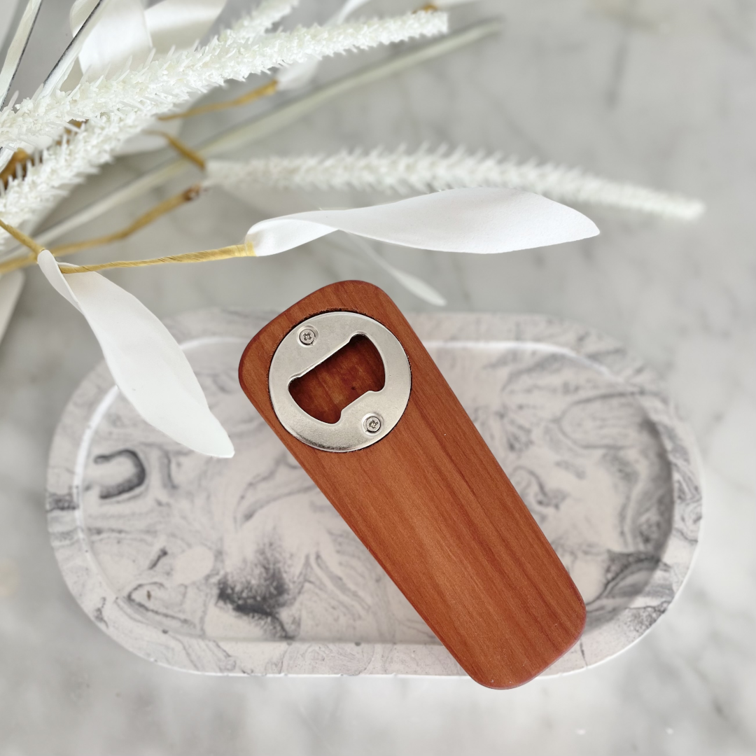 Crafted from reclaimed Totara, this stylish bottle opener is perfect for your gift box NZ or as a unique standalone gift!