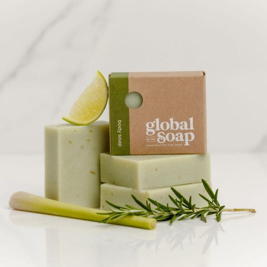 Handmade in Nelson, this refreshing lemongrass and lime soap by Global Soap is the perfect eco-friendly treat. Buy alone or add to a gift box!