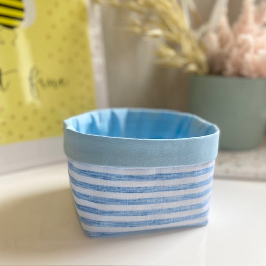 Blue Stripes - Fabric Box