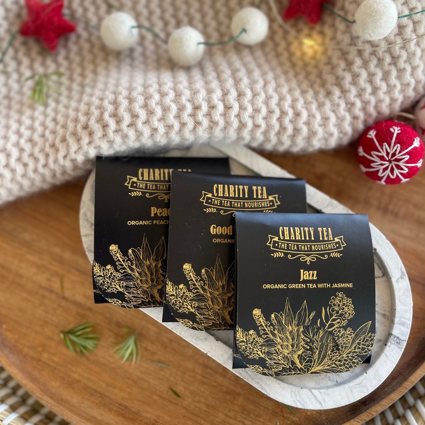 Enjoy premium, ethically sourced organic teas in compostable bags. Perfect for a gift box NZ or a delightful personal treat!