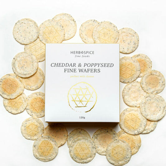 Cheddar & Poppyseed Wafers