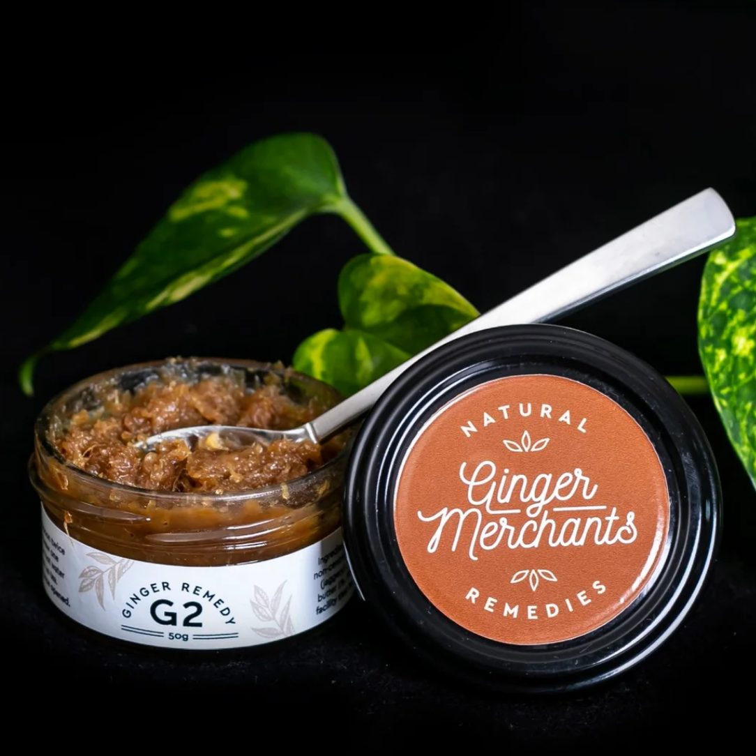 G2 Natural Ginger Remedy. For sore throats and uneasy tummies - Introducing you to G2, a soothing and delicious throat balm with ginger's anti-inflammatory properties. It helps to create a cooling sensation to the throat and helps bring warmth to the rest of the body. Made in New Zealand, G2 is a winter essential.