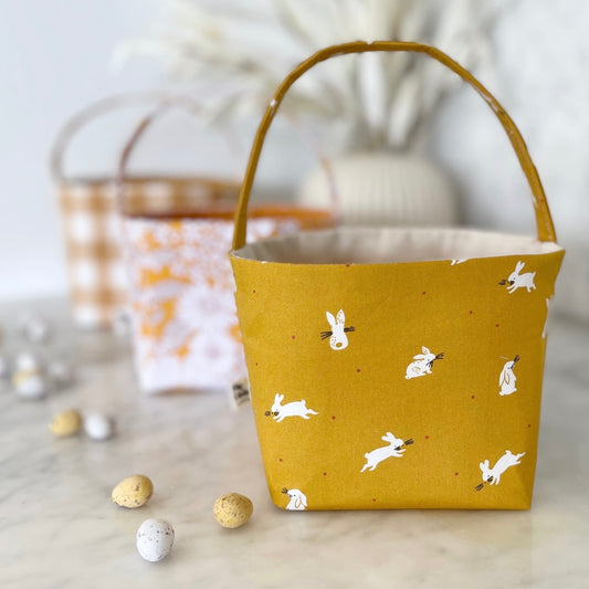 Easter Fabric Baskets - Bunnies, Sunflowers and Gingham