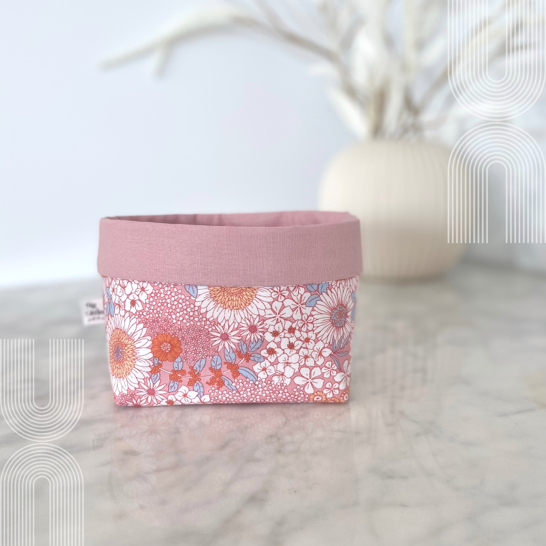 Pink Floral Fabric Gift Box