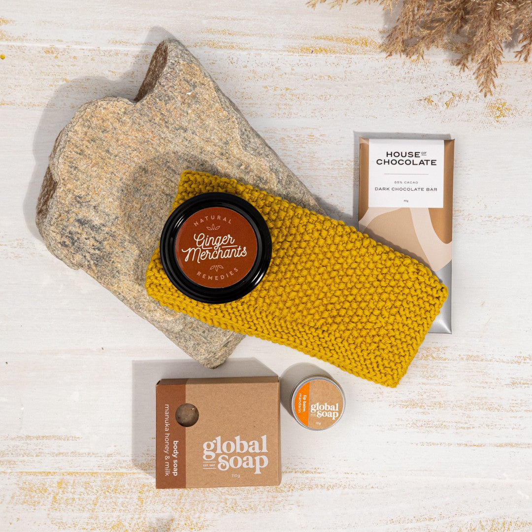 A honey-infused thank-you gift box with natural self-care treats and artisan chocolate. A sweet way to show appreciation!