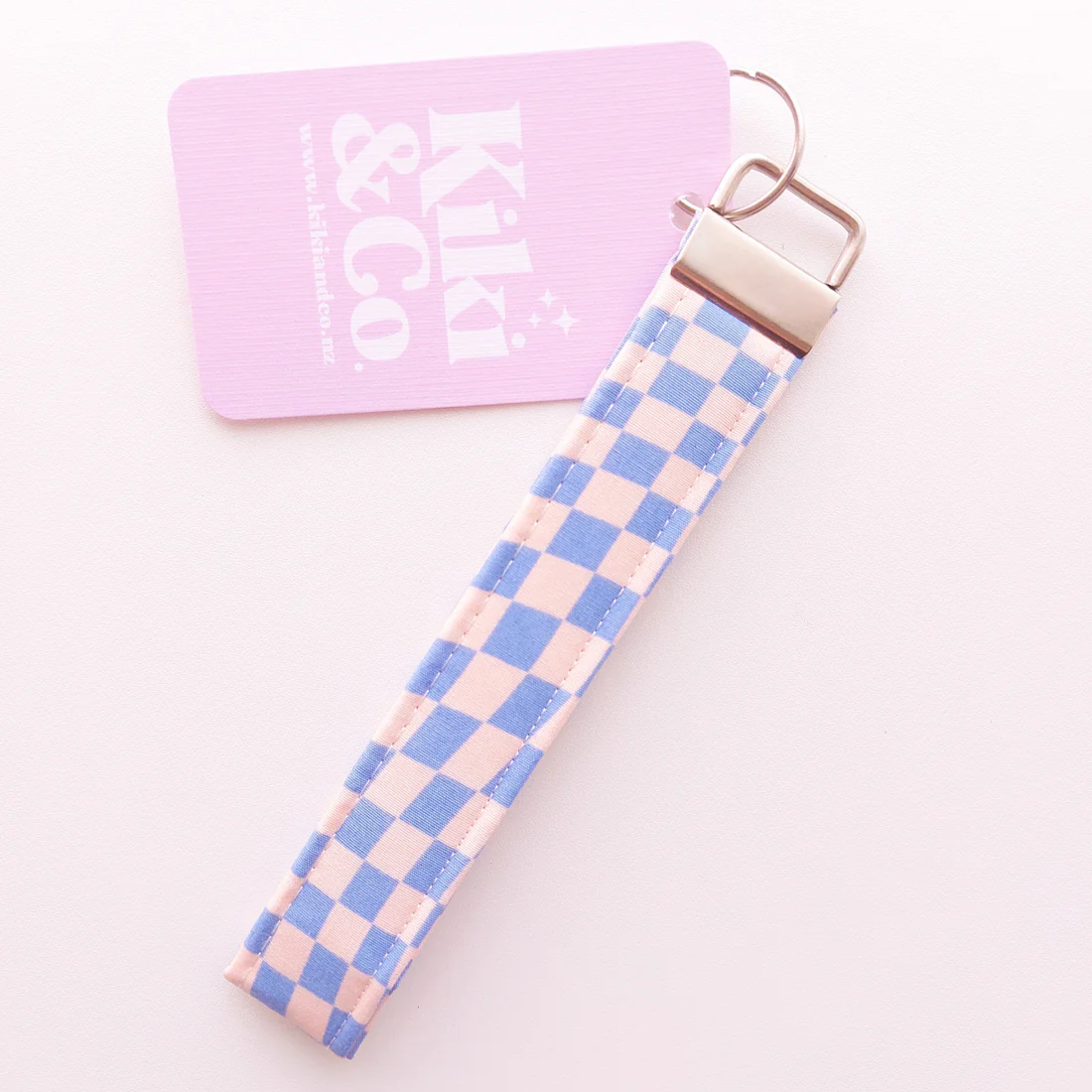 Kiki & Co Blue Checkerboard Key Chain