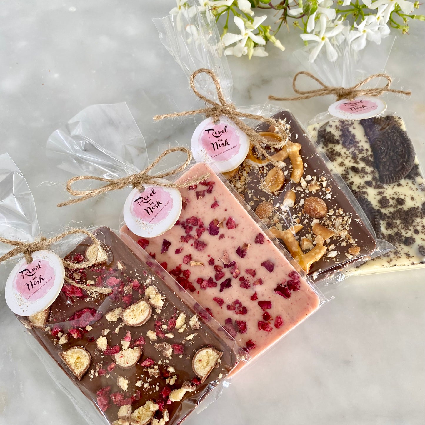 White Chocolate & Berry (with a hint of rose) Chocolate Bar