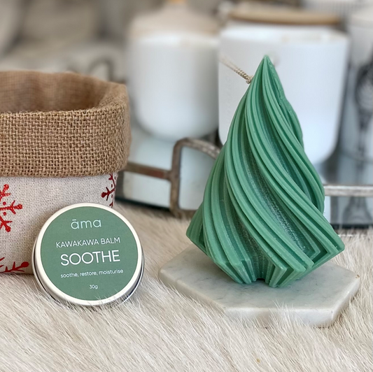 Tree Shaped Pine Green 100% Soy Candle