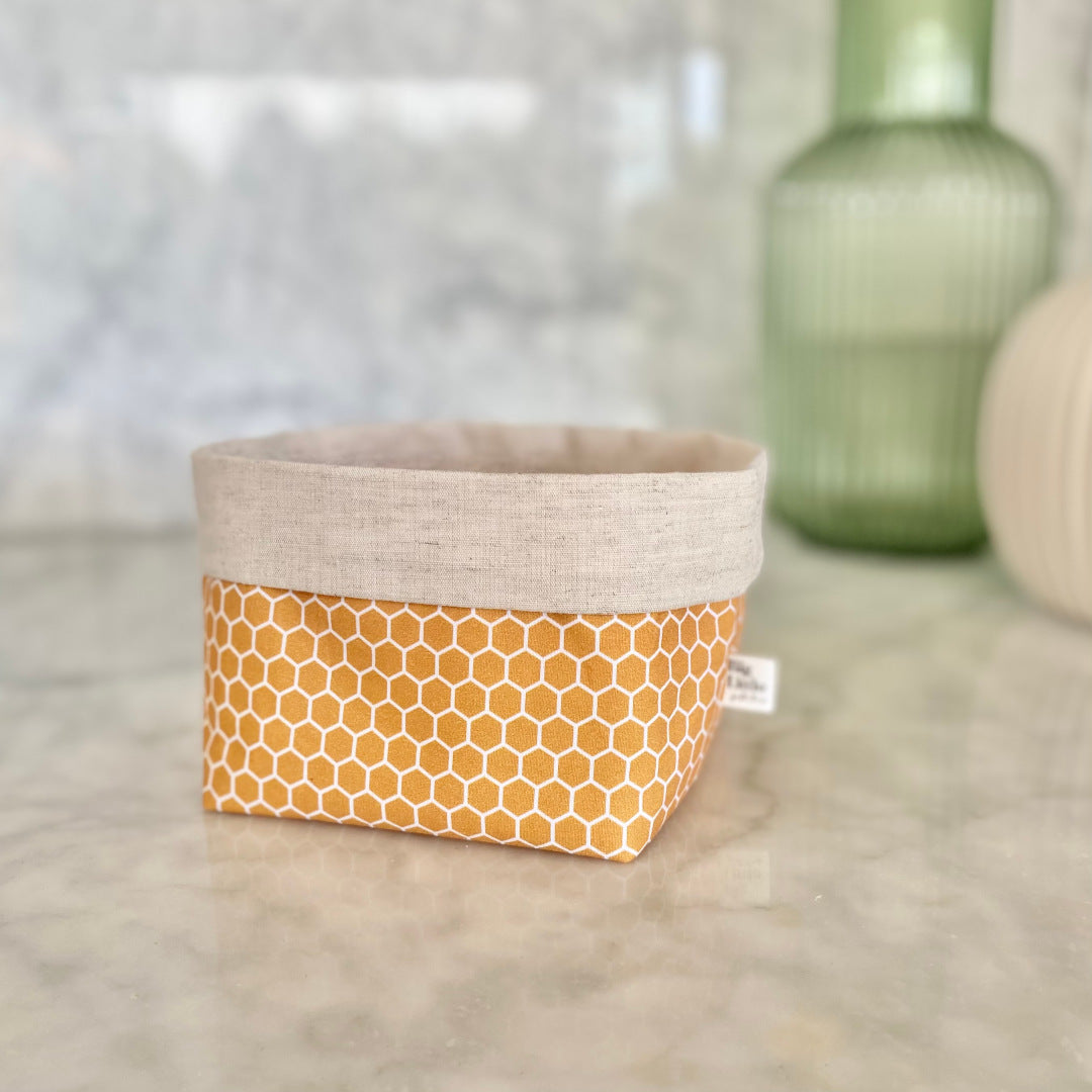 Fabric Storage Box in a Cute Honeycomb Pattern